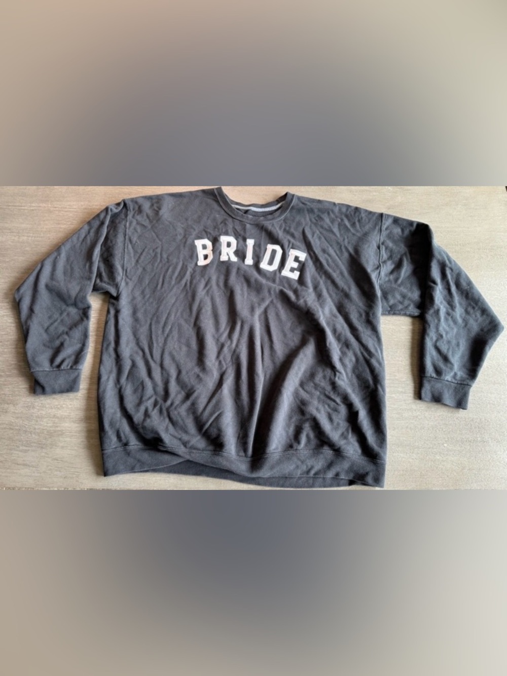 Bride Black Sweatshirt Long Sleeve Crew Neck 3XL